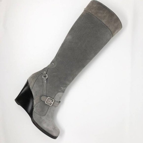 Dolce & Gabbana Sz 38 Suede Wedge Boots New In Box - Picture 1 of 5